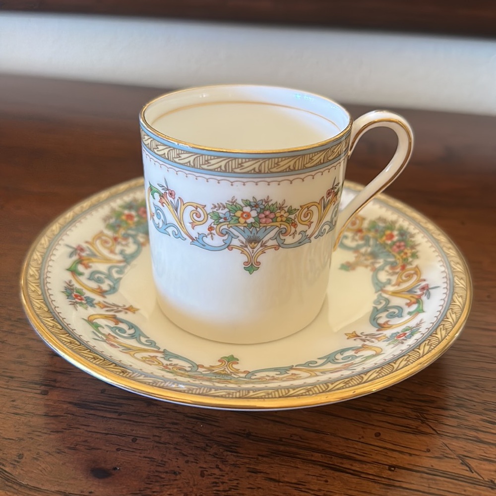 Henley by Aynsley Demitasse cup and Saucer , set of 4, expresso, demitasse